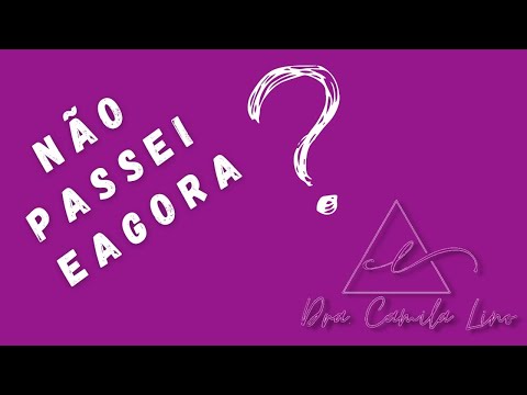 Não passei e agora?