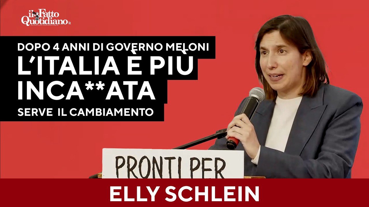 "Dopo 4 anni di Meloni l'Italia è più inca**ata", Elly Schlein lancia la sfida: "Andiamo a vincere"