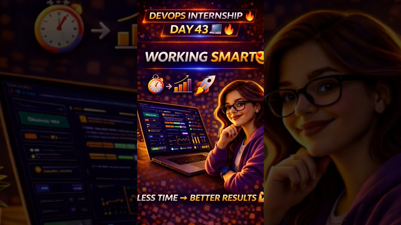Day 43 as Remote DevOps Intern 💻 | #DevOpsIntern#Day43Update#Efficiency#SmartWork#BerojgaarMulgi#dev