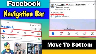 How to Move Facebook Navigation Bar | facebook navigation bar change to top