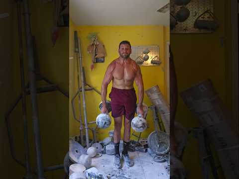 191lb + 174lb Thomas Inch Dumbbell Lift @188lbs Bodyweight (Sketchy Lockout) #gripstrength #grip