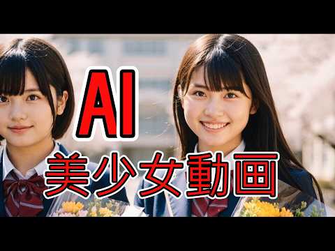 【AI美少女】【生成AI動画】桜満開の美少女 たち【AIgirls】【AIvideo】