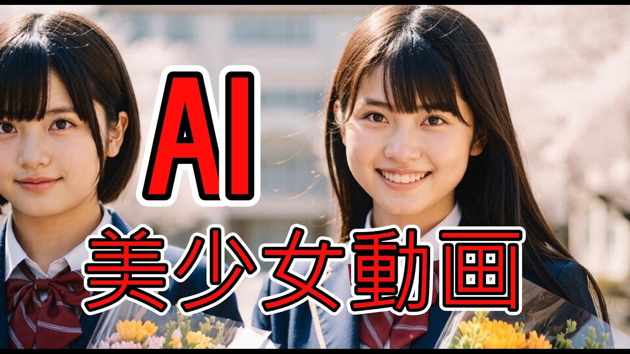 【AI美少女】【生成AI動画】桜満開の美少女 たち【AIgirls】【AIvideo】