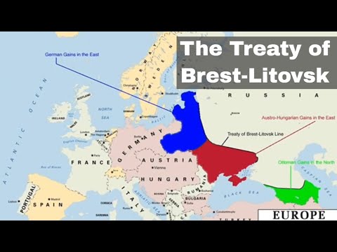 3rd March 1918: Treaty of Brest-Litovsk signed between Russia and the Central Powers