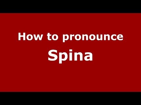 How to pronounce Spina (Italian/Italy) - PronounceNames.com