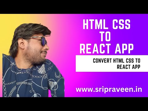Convert Html Css To React App React Html Template Integration Reactjs