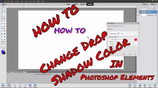 Change color of text shadow in photoshop elements 2018