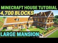 Minecraft: How to Build a HUGE Wooden Mansion Tutorial!