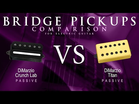 DiMarzio CRUNCH LAB vs TITAN - Passive Bridge Guitar Pickup Comparison Tone Demo