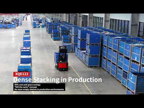 Dense Stacking in Production | XQE122 Autonomous Pantograph Reach Stacker