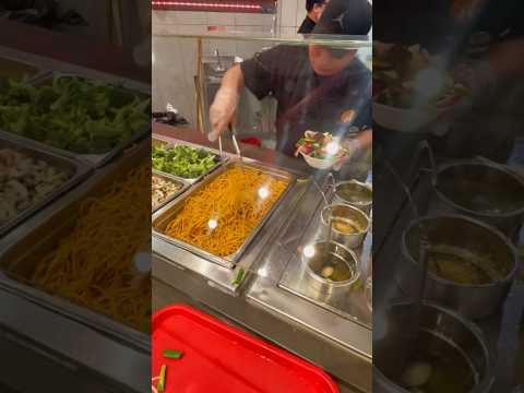 Ghenkis khan Mongolian BBQ!! All you can eat as long as you make it fit!