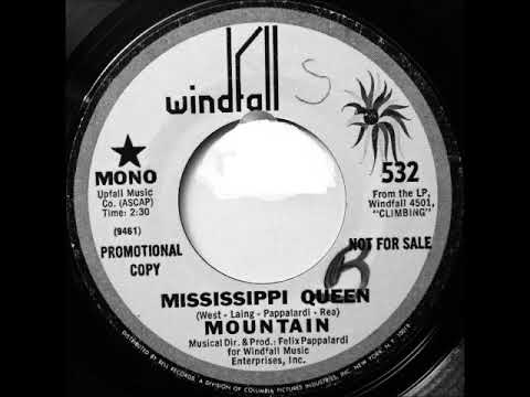 Mountain - Mississippi Queen on Mono Radio Station Open Reel DJ Edit Tape, 1970 Wind Fall Records.