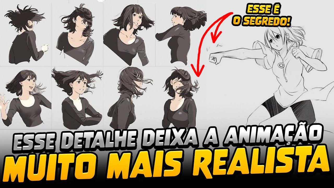 A Física do cabelo em movimento - Sobreposição da Ação | Os 12 Princípios da Animação EP 5