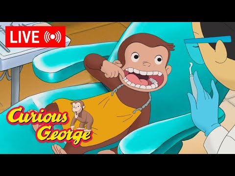 🔴 LIVE Curious George Episodes 🐵 George Learns to Brush His Teeth + More! 🐵