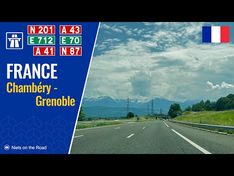 Driving in France: N201, A41 E712, A43 E70 & N87 from Chambéry to Grenoble