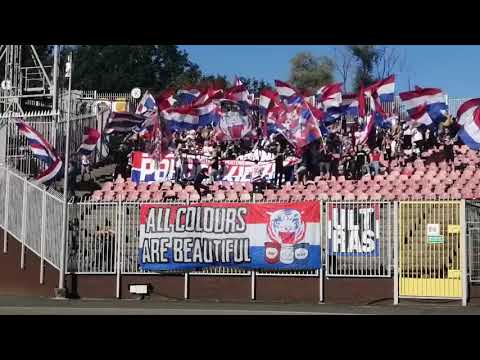 Oprawa kibiców Podbeskidzia  Bielsko-Biała w Jastrzębiu 5.09.2021