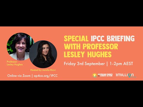 Special IPCC Briefing with Professor Lesley Hughes
