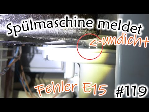 #119 Spülmaschine meldet Fehler E15 | Wasser tritt im inneren der Spülmaschine | Dichtung wechseln