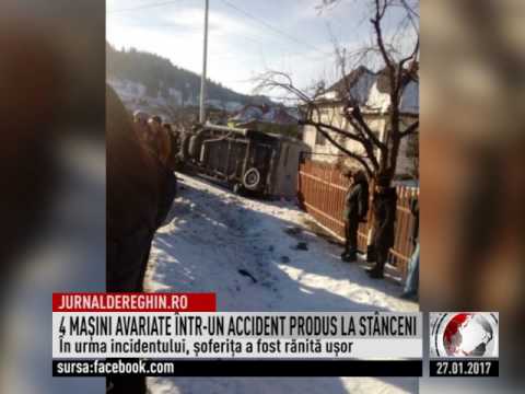 4 MAŞINI AVARIATE ÎNTR-UN ACCIDENT PRODUS LA STÂNCENI (2017 01 27)