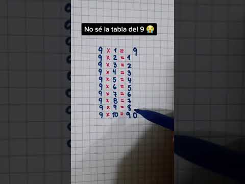 No sé la tabla del 9 | Tabla del 9 | Tabla de multiplicar