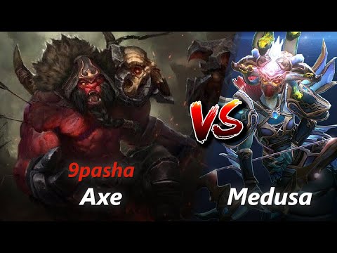 9pasha offlane Axe vs Medusa/Undying | First 10 minutes