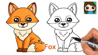 How to Draw a Fox 🦊 Cute Animal Relaxing Drawing Art