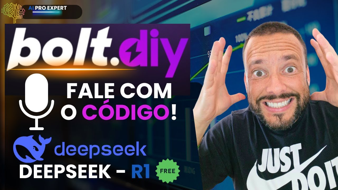 🔥 Bolt Grátis + DeepSeek-R1 Free – Programe Apenas Falando com a IA! 🚀