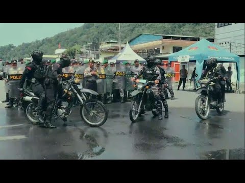 POLRES SANGIHE GELAR APEL GABUNGAN PERSIAPAN PILKADA 2024