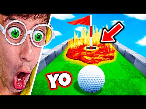 HOYO TROLL vs BROTHER 😂⛳! (impossible fire) - GOLF IT #16 TEKENDO