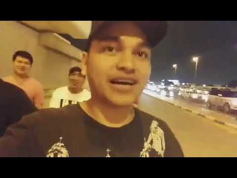 Makabobo going to train station in Doha, Qatar