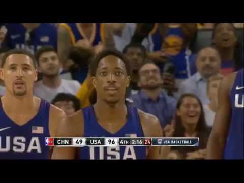 DeMar DeRozan attempts crazy 360 poster dunk vs China! (USA Basketball)