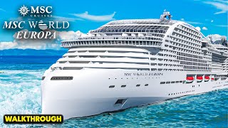 MSC World Europa Full Ship Tour 2024 | Full Walkthrough Ship Tour & Review 4K