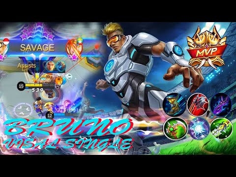 Bruno Double MVP Plays - 16KILL-RANK - Mobile Legends