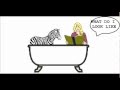 Zebra & Blonde In Bathtub