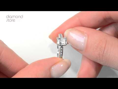 FT31-322JUY - Stunning 1.25ct Ideal Prince Cut Diamond and 18K White Gold H/SI Ring
