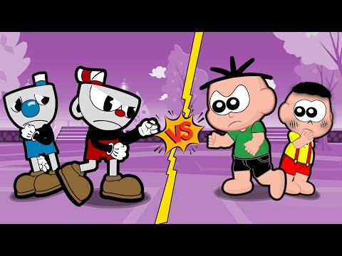 Cebolinha e Cascão em CUPHEAD Quem é o Melhor