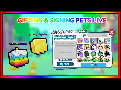 LIVE 🔴 PET SIM X PET MAIL BOX PET GIFTING & SIGNED PET GIVEAWAY #petsimx #petsimxgiveaway