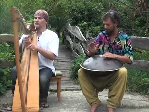 Alizbar & Amin Varkonyi  Hang drum with celtic harp