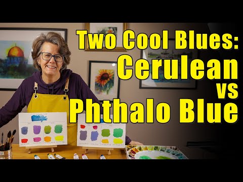 Compare Two Blues - Cerulean vs Phthalo Blue