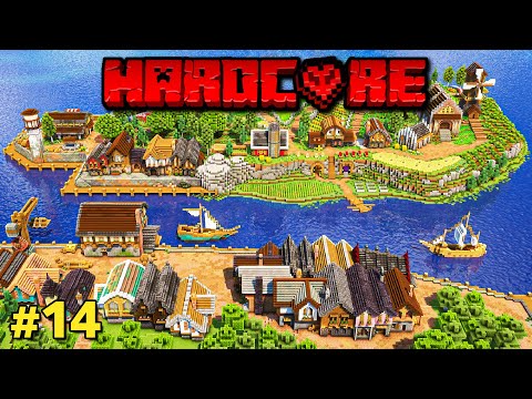 I Transformed a River Into a Town in Hardcore Minecraft