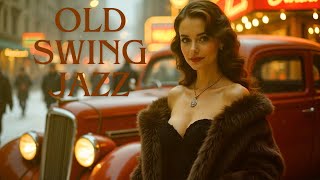 Vintage Swing Jazz -1940s Nightlife Elegance with Glamorous Lady.Classic Cars | Nostalgic Jazz Music