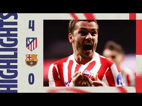 Atlético de Madrid 4-0 FC Barcelona | ⚽ Eric (OG), Griezmann, Lookman & Julián Alvarez | HIGHLIGHTS