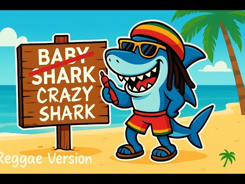 CRAZY SHARK 🦈 – Reggae Version | Fun Kids Music (IA Remix)