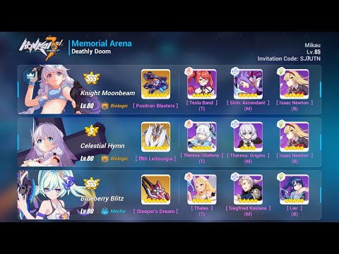 Honkai Impact 3 Exalted Memorial Arena - Doom - Rimestar - Assaka - Gameplay