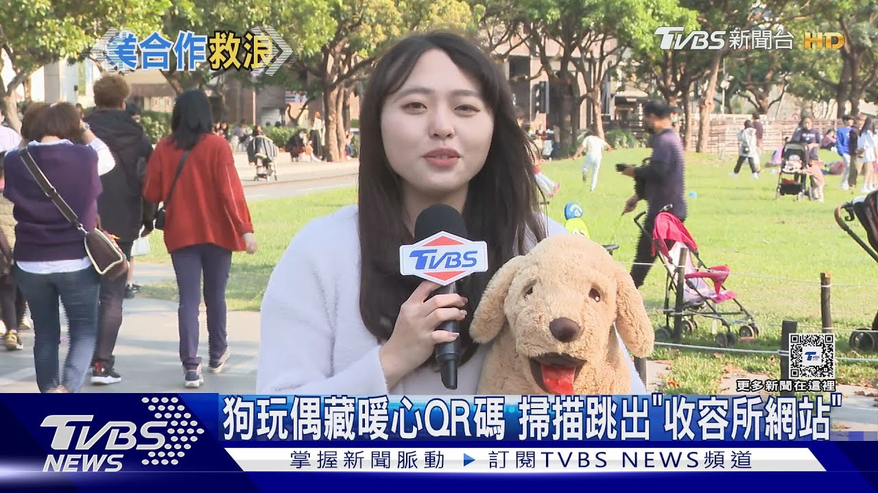 狗玩偶藏暖心QR碼　掃描跳出「收容所網站」
