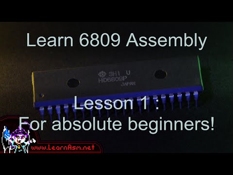 Learn 6809 Assembly Coding Lesson 1 - For absolute beginners!
