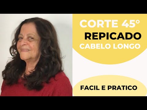 Corte cabelo Longo Repicado a 45°