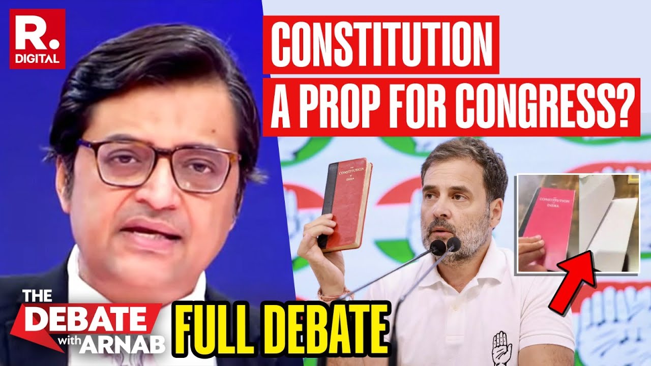 Debate With Arnab: Congress Distributes Blank Copies Of Constitution