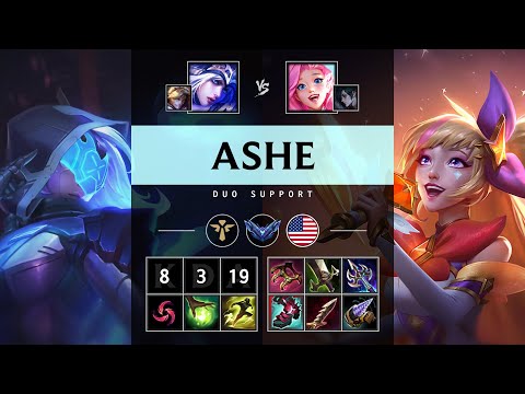 Ashe Support vs Seraphine - NA Diamond Patch 25.08