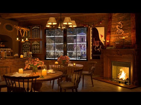 4K Cozy Coffee Shop with Smooth Piano Jazz Music | Background Instrumental to Relax, Study, Work